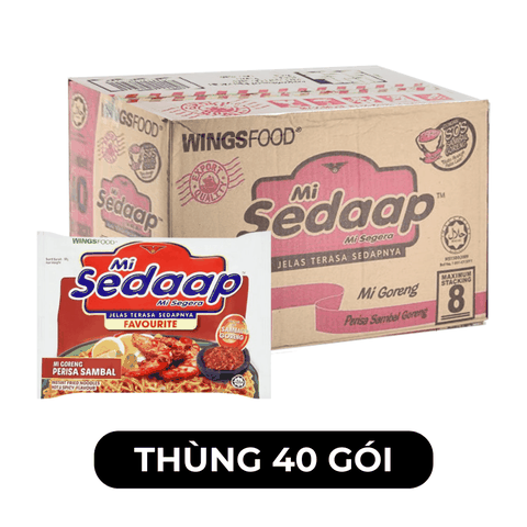 SEDAAP - Mì trộn Sedaap hương vị sa tế tôm cay - Sedaap vị sa tế tôm cay, Mì vị sa tế tôm cay Sedaap, Mì trộn Sedaap vị sa tế tôm cay, Mì trộn vị sa tế tôm cay Sedaap, Mì trộn cay Sedaap - 90g/gói - 00284