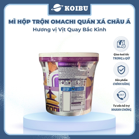 MASAN - Mì hộp trộn Omachi quán xá châu Á hương vị Vịt quay Bắc Kinh, Hộp đồ ăn Omachi quán xá châu Á - 95g/gói - 00806