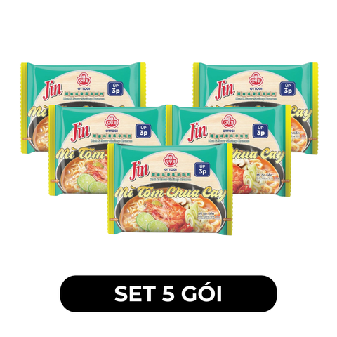 OTTOGI - Mì úp Jin hương vị Tôm chua cay, Mì Tô chua cay Jin, Mì Jin Tôm chua cay, Mì Ottogi ăn liền - 70g/gói - 00455
