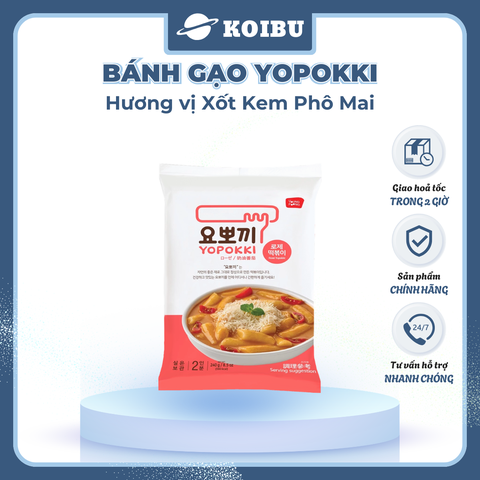 YOUNG POONG- Tokbokki Hàn Quốc Yopokki hương vị Xốt Kem Phô Mai, Tokbokki  Yopokki, Bánh gạo Yopokki Hàn Quốc 240g/gói - 00872
