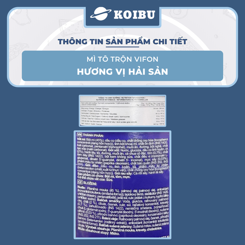 VIFON - Mì tô trộn Vifon hương vị Hải sản, Mì trộn Vifon Hải sản, Vifon tô mì Hải sản trộn - 105g/tô - 00531