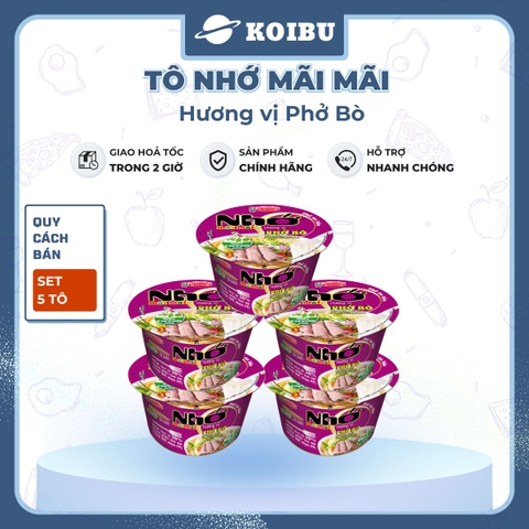 ACECOOK - Phở tô Nhớ Mãi Mãi hương vị Bò, Tô Nhớ Mãi Mãi phở bò, Phở Nhớ ăn liền - 84g/tô - 00027