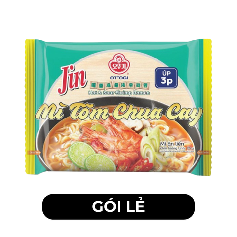 OTTOGI - Mì úp Jin hương vị Tôm chua cay, Mì Tô chua cay Jin, Mì Jin Tôm chua cay, Mì Ottogi ăn liền - 70g/gói - 00455
