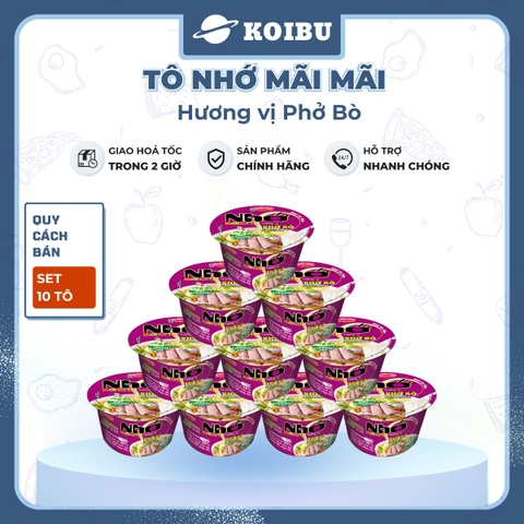ACECOOK - Phở tô Nhớ Mãi Mãi hương vị Bò, Tô Nhớ Mãi Mãi phở bò, Phở Nhớ ăn liền - 84g/tô - 00027