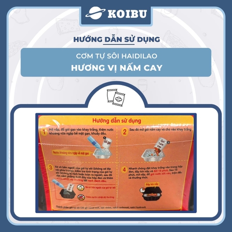 YIHAI - Cơm tự sôi Haidilao hương vị Nấm cay, Cơm tự sôi Hadilao Nấm cay - 160g/hộp - 00835