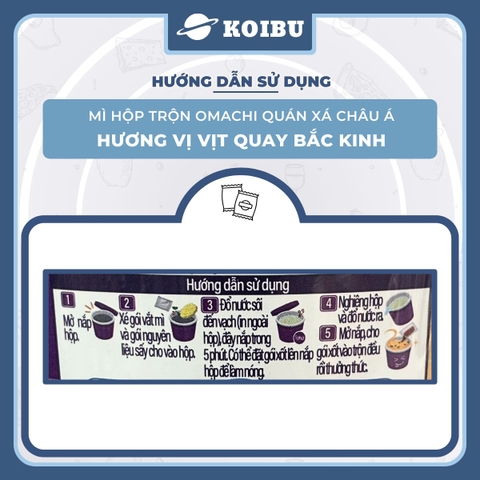 MASAN - Mì hộp trộn Omachi quán xá châu Á hương vị Vịt quay Bắc Kinh, Hộp đồ ăn Omachi quán xá châu Á - 95g/gói - 00806