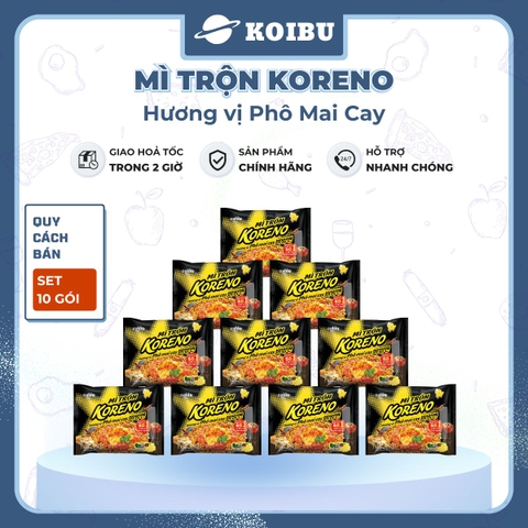 PALDO - Mì trộn Koreno hương vị Phô mai cay, Koreno Mì trộn Phô mai cay Koreno, Mì Koreno Hàn Quốc (73g/gói) - 00838