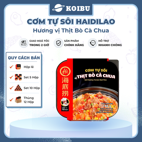 YIHAI - Cơm tự sôi Haidilao hương vị Bò cà chua, Cơm tự sôi Hadilao bò cà chua - 180g/hộp - 00837
