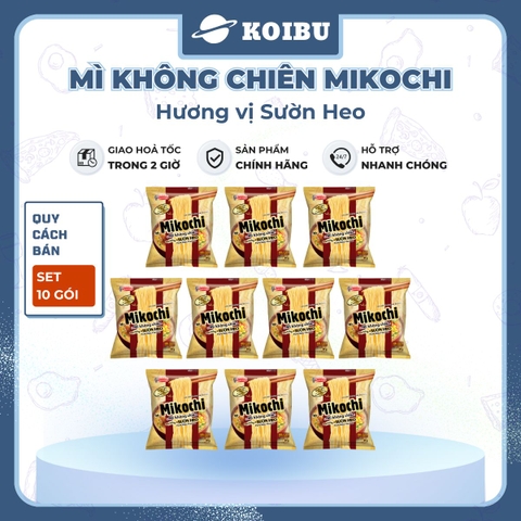 ACECOOK - Mì không chiên Mikochi hương vị Sườn heo, Mì Mikochi sườn heo, Mì không chiên ăn liền Mikochi (80g/gói) - 80g/gói - 00077