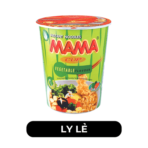 MAMA - Mì Mama ly hương vị Chay Rau Củ - Mì ly chay ăn liền Mama, Mì ly Thái Lan chay rau củ - 60g/ly - 00266