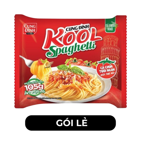 AFOTECH - Mì trộn Cung Đình Kool Spaghetti gói Xốt thịt bò cà chua, Mì ý sốt bò bằm Cung Đình Kool - 105g/gói - 00303