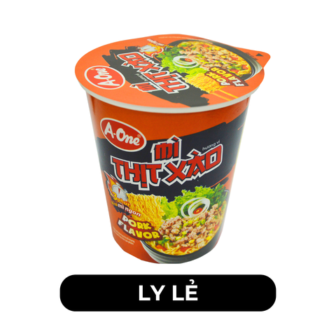 A ONE - Mì ly A-One Thịt xào, Mì ly A One Thịt xào, Mì ly Aone Thịt xào, Mì Aone ly, Mì A-One ly - 65g/ly - 00223