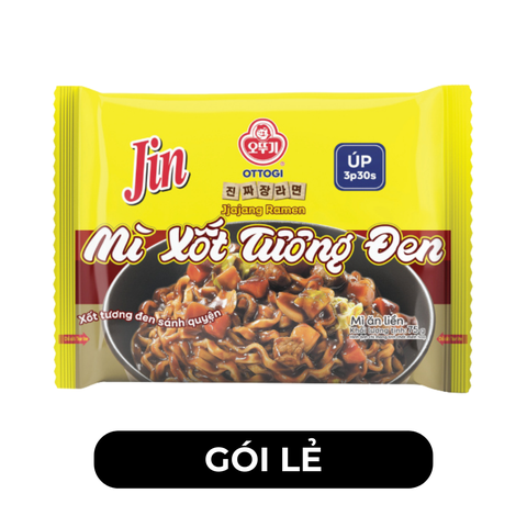OTTOGI - Mì úp Jin hương vị trộn Xốt tương đen, Mì trộn Sốt tương đen Jin, Mì trộn tương đen Jin - 75g/gói - 00449