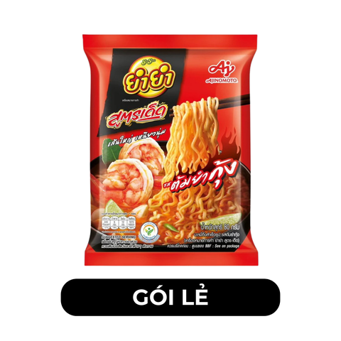 AJINOMOTO - Mì Yum Yum Tom Yum Kung, Mì Tom Yum YumYum, Mì Yum Yum Tomyum Kung, Mì Ei Ei, Mì Thái Lan - 80g/gói - 00557