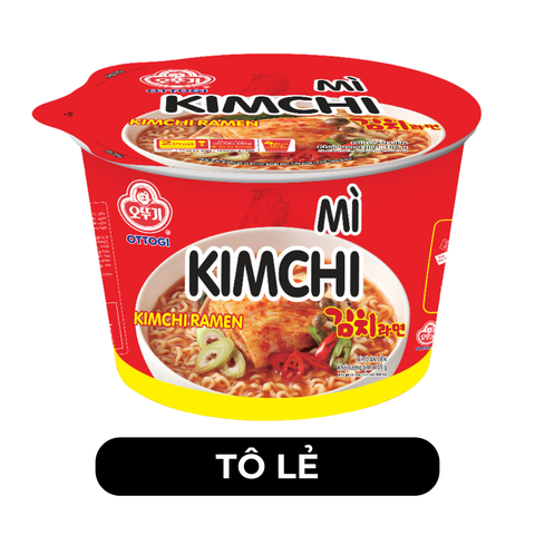OTTOGI - Mì tô Ottogi hương vị Kim chi, Ottogi mì tô Kim chi Ottogi, Mì Kim chi Ottogi Hàn Quốc - 105g/tô - 00427