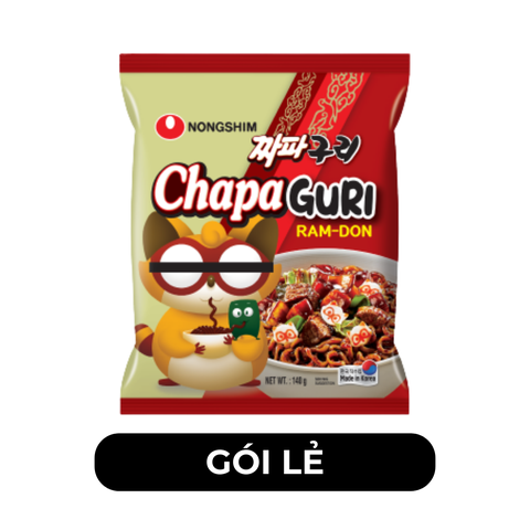 NONGSHIM - Mì Chapaguri hương vị tương đen, Mì tương đen Chapaguri, Mì Nongshim Chapaguri Hàn Quốc - 140g/gói - 00262