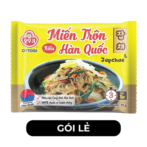 OTTOGI - Miến trộn Ottogi kiểu Hàn Quốc, Miến trộn Hàn Quốc Ottogi, Miến trộn ăn liền Japchae Ottogi - 70g/gói - 00621