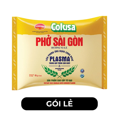 COLUSA - Phở Sài Gòn Colusa hương vị Gà, Phở gà Miliket ăn liền, Phở gà Sài Gòn Colusa Miliket - 65g/gói - 00666