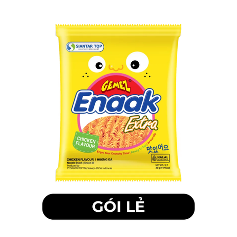 SIANTAR TOP - Snack mì Enaak hương vị Gà, Snack mì trẻ em Enaak Gemez Indonesia, Snack Enaak Indo - 30g/gói - 00690