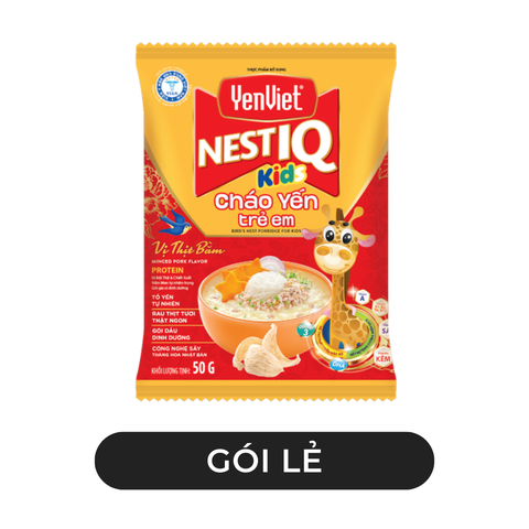 YENVIET - Cháo Yến trẻ em YenViet Nest IQ hương vị Thịt bằm, Cháo yến thịt bằm YenViet Nest IQ - 50g/gói - 00596