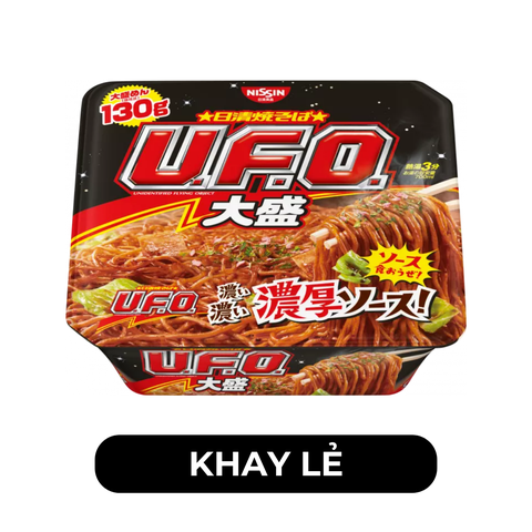 NISSIN - Mì khay trộn Nissin U.F.O hương vị Yakisoba, Mì trộn Yakisoba Nissin UFO, Mì trộn Nissin - 167g/khay - 00698