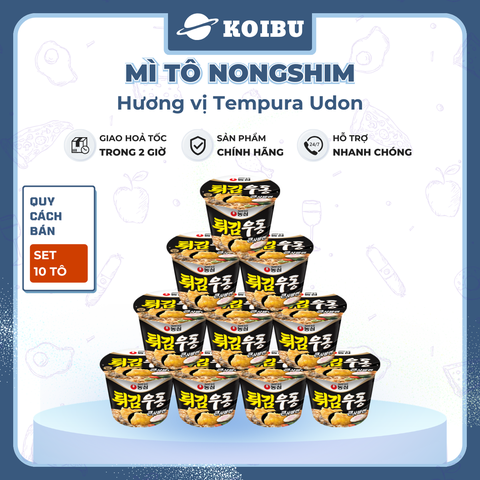 NONGSHIM - Mì tô Nongshim hương vị Tempura Udon, Mì tô Udon Tempura Nongshim, Mì Nongshim Hàn Quốc - 111g/tô - 00549