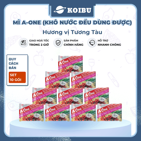 SAIGON VE WONG - Mì A-One hương vị Tương tàu, Mì trộn tương tàu A One, Mì tương tàu Aone - 85g/gói - 00775