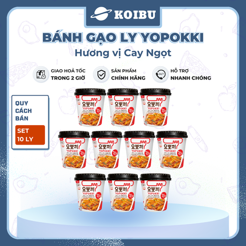 YOUNG POONG - Bánh gạo ly Yopokki hương vị Cay Ngọt, Bánh gạo cay ngọt Yopokki ly, Bánh gạo Hàn Quốc - 120g/ly - 00870