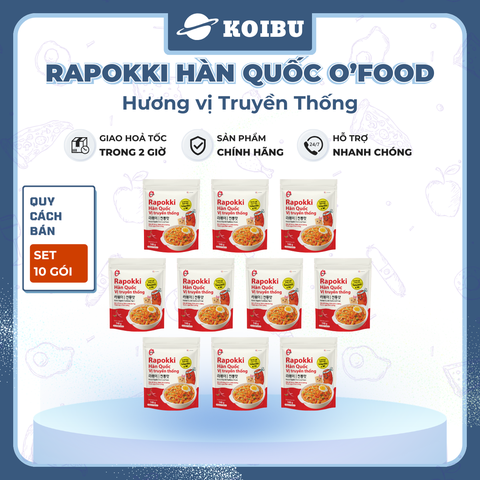 O’FOOD - Rapokki Hàn Quốc O’food hương vị Truyền thống, Tokbokki O'Food, Bánh gạo O'Food Hàn Quốc (146g/gói)