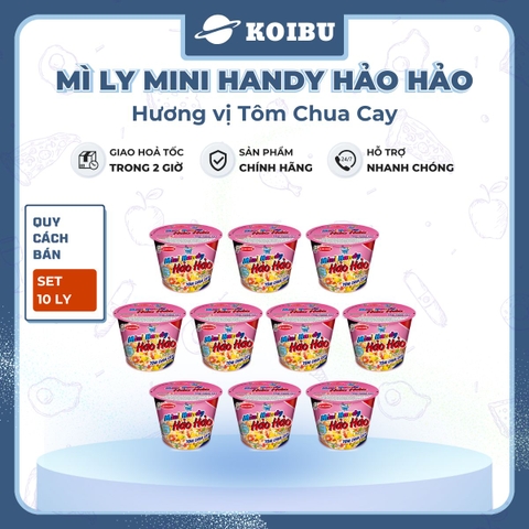 ACECOOK - Mì ly Mini Handy Hảo Hảo hương vị Tôm chua cay, Mì ly Tôm chua cay Hảo Hảo Mini Handy - 47g/ly - 00021