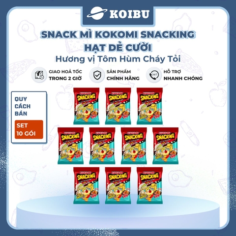 MASAN - Snack mì Kokomi Snacking hương vị Tôm hùm cháy tỏi, Kokomi Snacking Tôm hùm cháy tỏi ăn liền  - 70g/gói - 00897