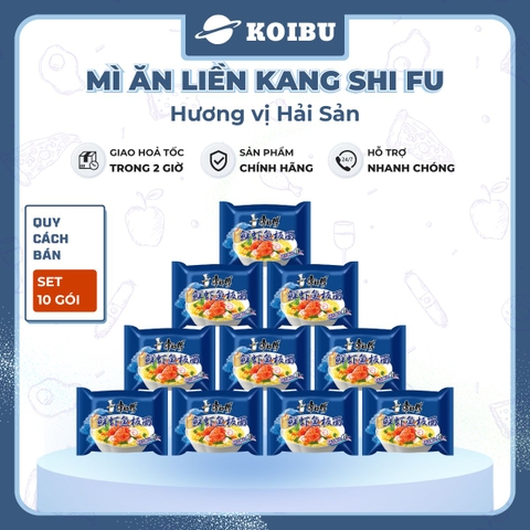KANG SHI FU - Mì Kang Shi Fu hương vị Hải sản, Mì Kang Shi Fu ăn liền, Mì ăn liền Trung Hoa - 98g/gói - 00747
