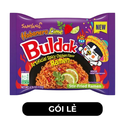 SAMYANG - Mì khô gà cay Samyang hương vị Gà chua cay, Mì gà chua cay Samyang, Mì Samyang Hàn Quốc  - 140g/gói - 00548
