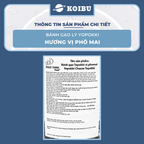 YOUNG POONG - Bánh gạo ly Yopokki hương vị Phô Mai, Bánh gạo phô mai Yopokki ly, Bánh gạo Hàn Quốc - 140g/ly - 00871