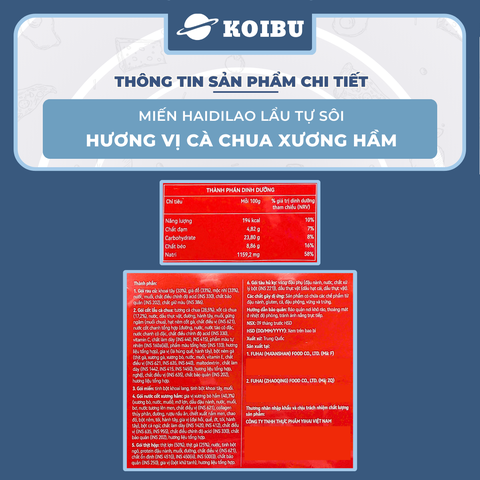 YIHAI - Lẩu tự sôi Haidilao hương vị Cà chua xương hầm, Lẩu tự sôi Hadilao cà chua xương hầm - 282g/hộp - 00785
