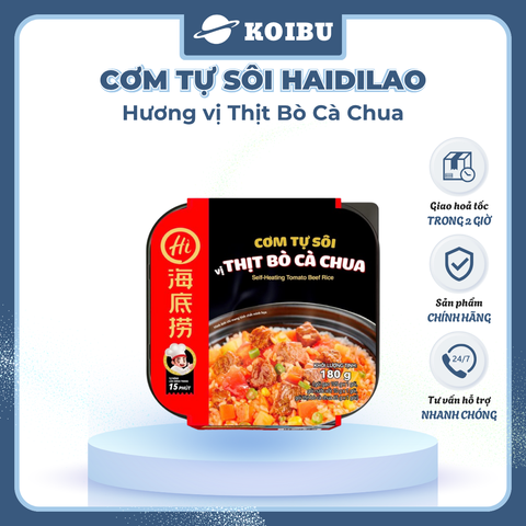YIHAI - Cơm tự sôi Haidilao hương vị Bò cà chua, Cơm tự sôi Hadilao bò cà chua - 180g/hộp - 00837