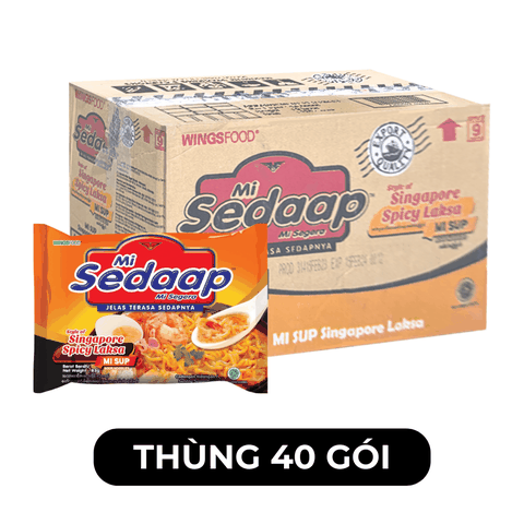 SEDAAP - Mì nước Sedaap hương vị sốt cay Laksa Singapore, Sedaap vị sốt cay Laksa Singapore, Mì vị sốt cay Laksa Singapore Sedaap, Mì nước Sedaap vị Laksa Singapore, Mì nước vị Laksa Singapore Sedaap, Mì nước cay Sedaap - 83g/gói - 00489