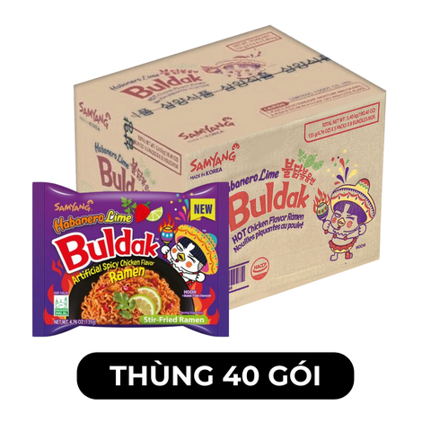 SAMYANG - Mì khô gà cay Samyang hương vị Gà chua cay, Mì gà chua cay Samyang, Mì Samyang Hàn Quốc  - 140g/gói - 00548