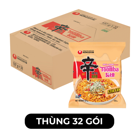 NONGSHIM - Mì xào khô Shin Ramyun hương vị Toomba, Mì trộn kem cay Toomba Nongshim Shin Ramyun - 137g/gói - 00673