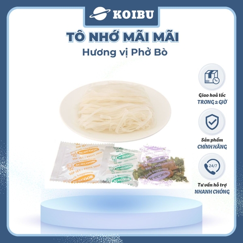 ACECOOK - Phở tô Nhớ Mãi Mãi hương vị Bò, Tô Nhớ Mãi Mãi phở bò, Phở Nhớ ăn liền - 84g/tô - 00027