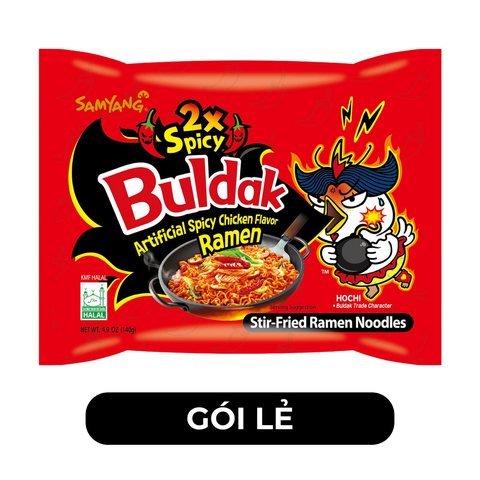 SAMYANG - Mì khô gà cay Samyang hương vị Gà cực cay, Mì Samyang Hàn Quốc, Mì gà cực cay Samyang - 140g/gói - 00418