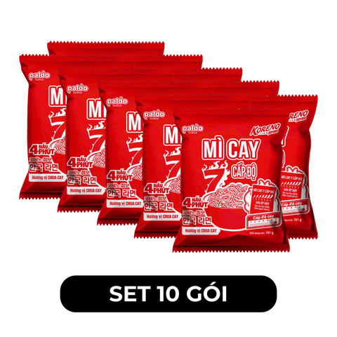 PALDO - Mì Koreno Jumbo mì cay 7 cấp độ hương vị Chua cay, Mì cay 7 cấp độ Koreno Jumbo Hàn Quốc - 100g/gói - 00709