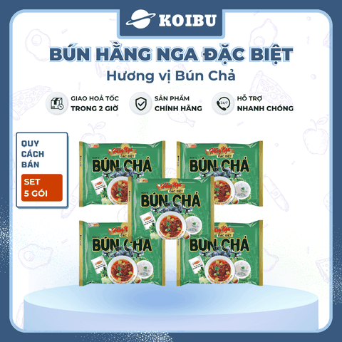 ACECOOK - Bún Hằng Nga đặc biệt hương vị Bún chả (có gói thịt thật), Bún chả Hằng Nga Acecook ăn liền - 73g/gói - 00784