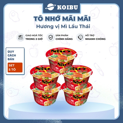 ACECOOK - Mì Nhớ Mãi Mãi hương vị Lẩu thái tôm, Tô Nhớ Mãi Mãi mì lẩu thái tôm, Mì Nhớ ăn liền - 84g/tô - 00024