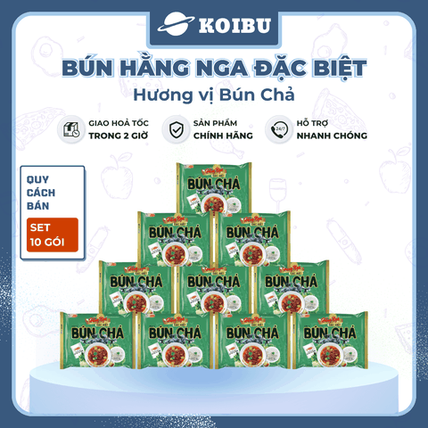 ACECOOK - Bún Hằng Nga đặc biệt hương vị Bún chả (có gói thịt thật), Bún chả Hằng Nga Acecook ăn liền - 73g/gói - 00784