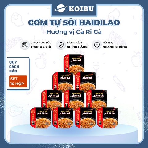 YIHAI - Cơm tự sôi Haidilao hương vị Cà ri gà, Cơm tự sôi Hadilao Cà ri gà - 195g/hộp - 00833