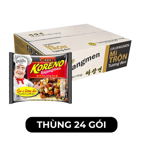 PALDO - Mì trộn tương đen Koreno Jjajangmen, Mì Koreno Jjajangmen tương đen, Mì tương đen Hàn Quốc - 115g/gói - 00393