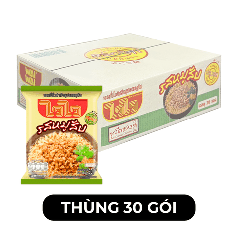 WaiWai - Mì Wai Wai hương vị Heo Bằm - Mì ăn liền hương vị Heo Bằm Thái Lan, Mì WaiWai gói heo bằm - 60g/gói - 00270