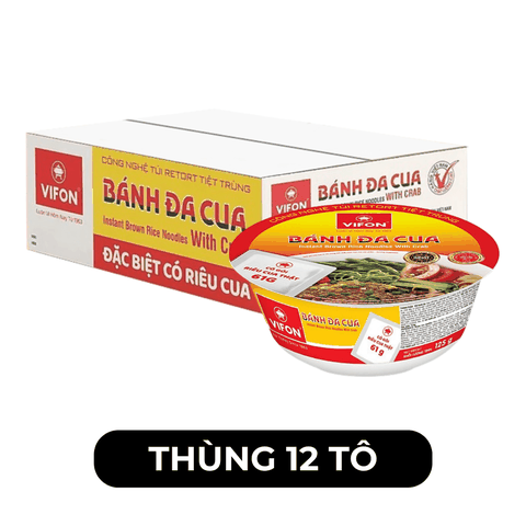VIFON - Bánh Đa tô Vifon hương vị Cua (có thịt cua thật) - Vifon tô bánh đa cua ăn liền - 125g/tô - 00139
