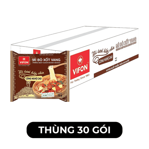 VIFON - Mì tươi Vifon hương vị Bò Xốt Vang - Mì gói Bò xốt vang tươi, Mì tươi Vifon gói - 70g/gói - 00218